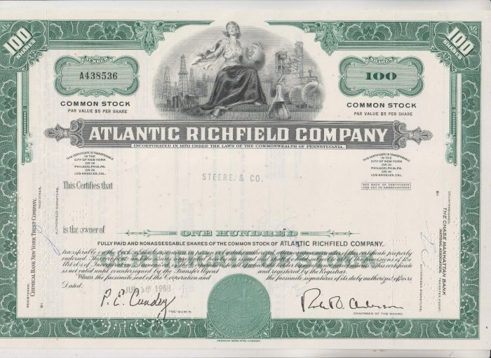 Atlantic Richfield Company 100 SHARES